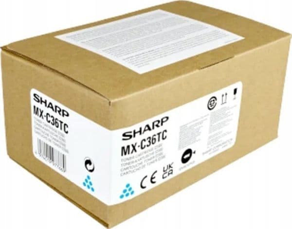 Sharp MXC36TC, 11700 sider, Cyan, 1 stykker