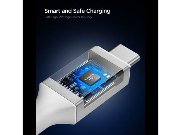 Spigen EB10020CC USB-C-kabel 100W 200 cm - vit