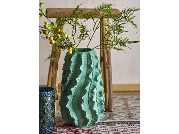 CREATIVE COLLECTION Natika Deko Vase, Grøn, Terrakotta