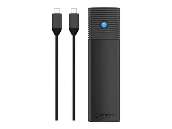 M.2 NVME USB-C 10Gbps -asematasku - musta
