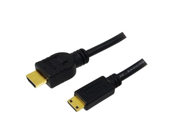 LogiLink CH0023, 2 m, HDMI Type A (Standard), HDMI Type C (Mini), 8,16 Gbit/s, Sort