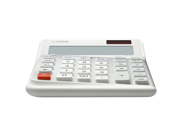Casio - Skrivebordskalkulator - 12 sifre - batteri
