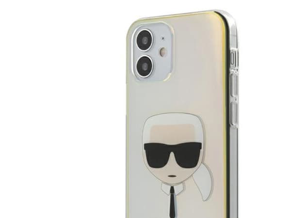 Karl Lagerfeld iriserende Karl’s Head-etuiet til iPhone 12 mini