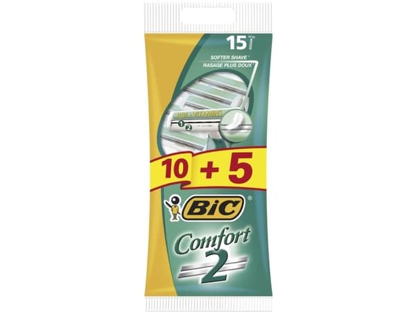 BIC Comfort 2, Grønn, 15 stykker