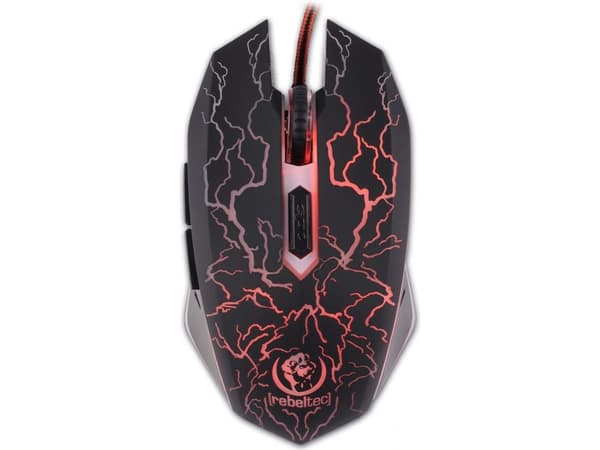 Rebeltec Diablo - Mus - optisk - 6 knapper - kabling - USB