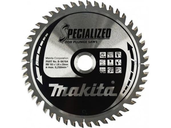 Makita Specialized - Cirkelsågblad - för trä - 165 mm - 48 tänder
