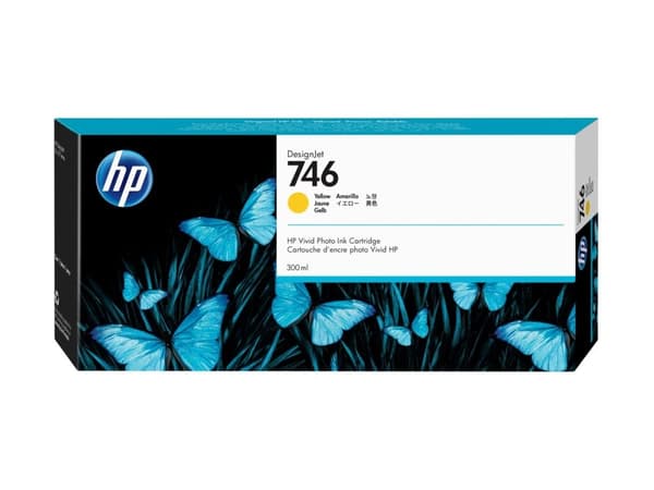 Bläckpatron hp 746 p2v79a, 300 ml, gul