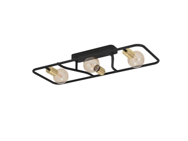EGLO MESSINARO LOFT 3XE27 720X280 SORT/BM
