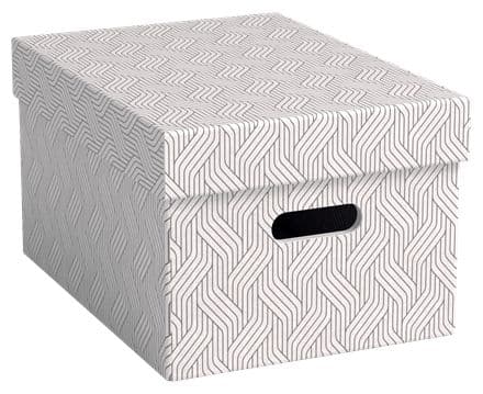 Leitz VON 61410001, Förvaringslåda, Vit, Rektangulär, Kartong, Mönstrad, inomhus