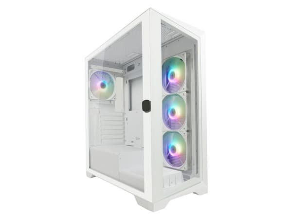 LC Gaming - Tower spel - ATX - white coated - USB/ljud