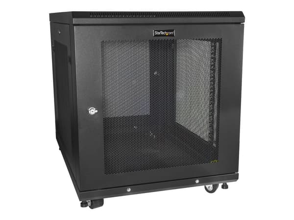 Startech 12U Server Rack Cabinet, 4-Post Adjustable Depth (2" to 30")Network Equipment Rack Enclosure w/Casters/Cable Management/Shelf/Locking, Del...