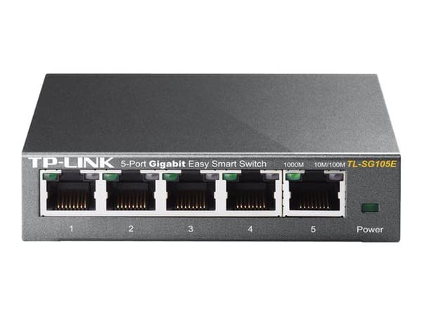 TP-Link Easy Smart TL-SG105E - Switch - 5 x 10/100/1000 - skrivbordsmodell