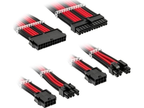 Kolink Core Standard flätad kabel-extensionsats - Jet Black/Racing Red