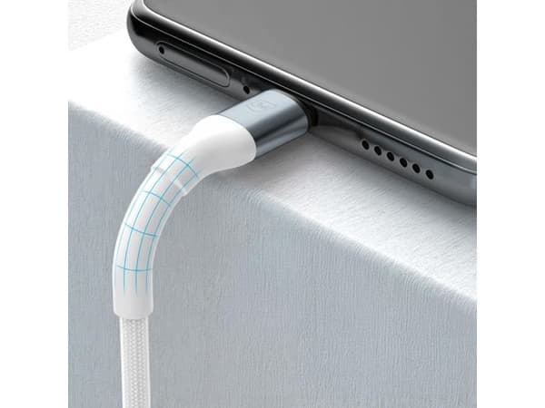 3MK USB-C - USB-C 1m USB-kaapeli Valkoinen