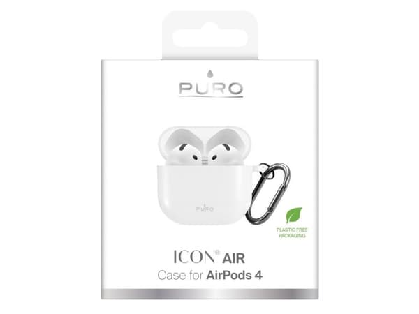 Puro Icon-etui til AirPods 4 - hvit