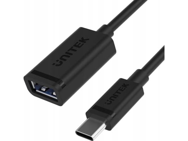 Sovitinkaapeli Unitek (C476BK-1M) USB-C (M) - USB-A (F) 10Gbps 60 W