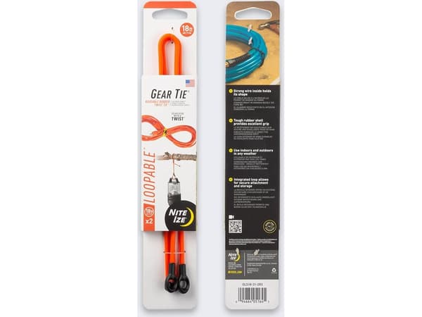 NiteIze Opaski NiteIze Gear Tie Loopable 18 2Pack Orange