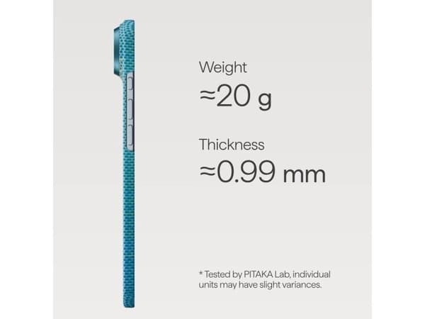 Pitaka KI1704AG, Etui, Apple, iPhone Air, 16,6 cm (6.55"), Blå