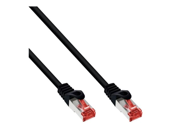 InLine B-76402S, 2 m, Cat6, S/FTP (S-STP), RJ-45, RJ-45, Musta