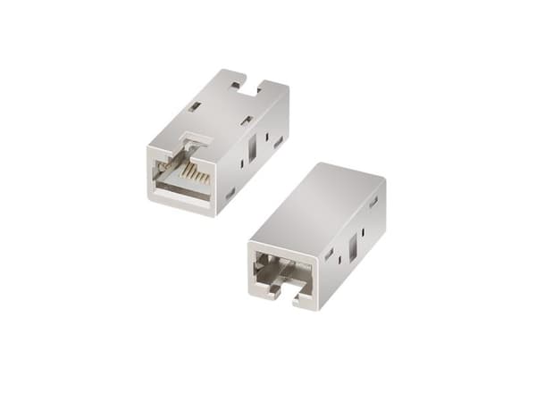 LogiLink RJ45 Inline Coupler, Cat.6A, shielded, metal housing