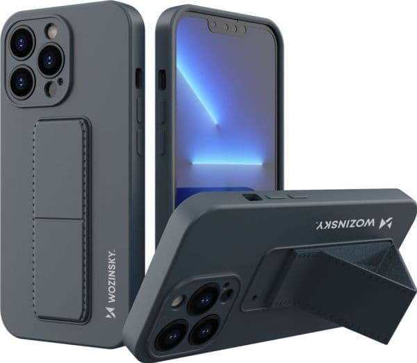 Wozinsky stativdeksel i silikon med stativ til iPhone 13 mini - navyblå