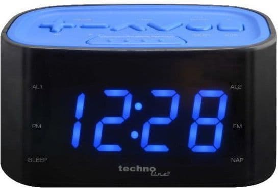 Technoline WT 465, Klocka, FM, Svart, AA, AC/DC, 140 mm