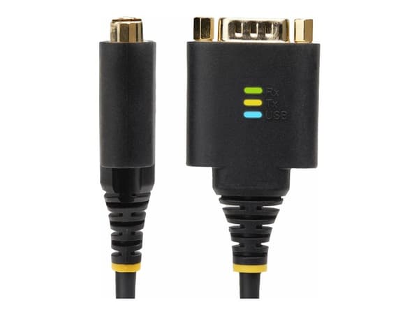 StarTech.com 2P1FFC-USB-SERIAL, USB-A, 2 x DB-9 RS-232, 0,6 m, svart, grå