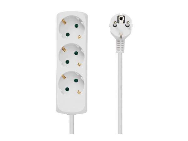 3-way Schuko Socket 1.5M White