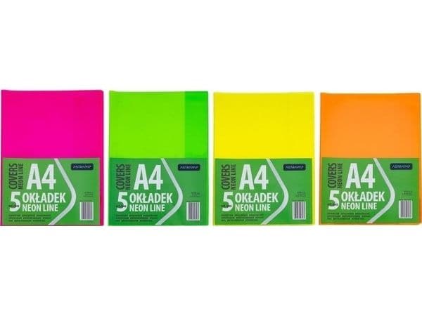 A4 neon linje ej justerbar pärm (5 st.) ASTRA