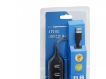 Esperanza EA116 - Hubb - 4 x USB 2.0 - skrivbordsmodell