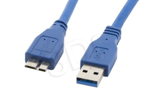Lanberg - USB-kaapeli - USB Type A (han) til Micro-USB Type B (han) - USB 3.0 - 300 V - 50 cm - blå - sininen
