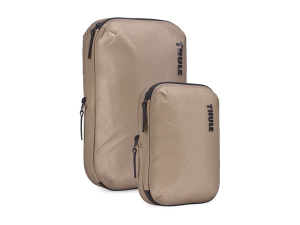 Thule compression cube - Veskesett for klær - 100D ripstop nylon - gentle beige