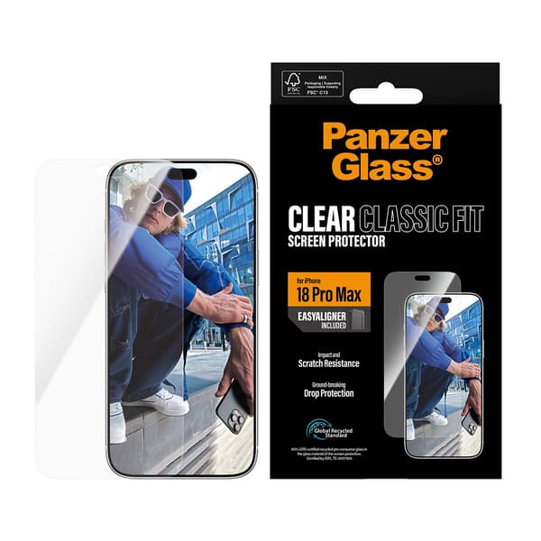 PanzerGlass Screen Protector iPhone 18 Pro Max | Classic fit w. EasyAligner