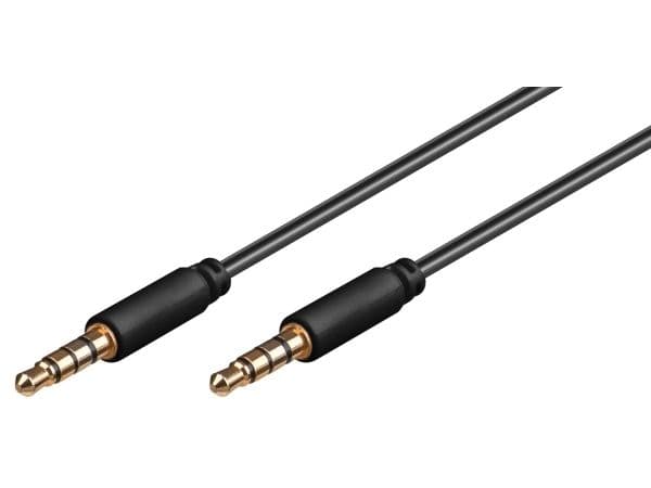 Goobay 63826, 3.5mm, Hankjønn, 3.5mm, Hankjønn, 1 m, Sort