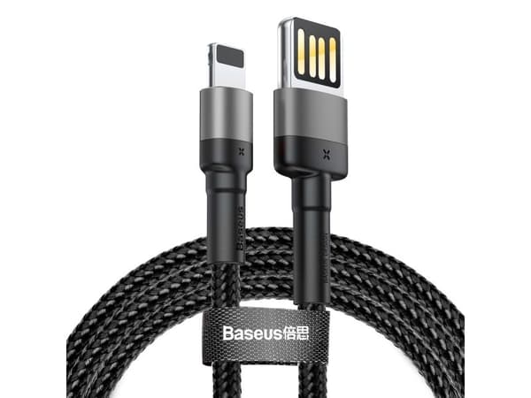 Baseus CALKLF-GG1, 1 m, Mini-USB A, USB C.Micro USB A/Lightning, USB 2.0, Sort, Grå