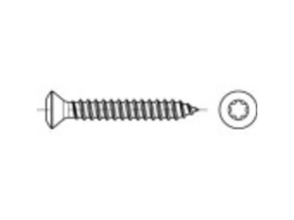 TOOLCRAFT countersunk sporskruer 4,8 x 13 mm Philips DIN 7983 rustfritt stål A2 (500 stk.)