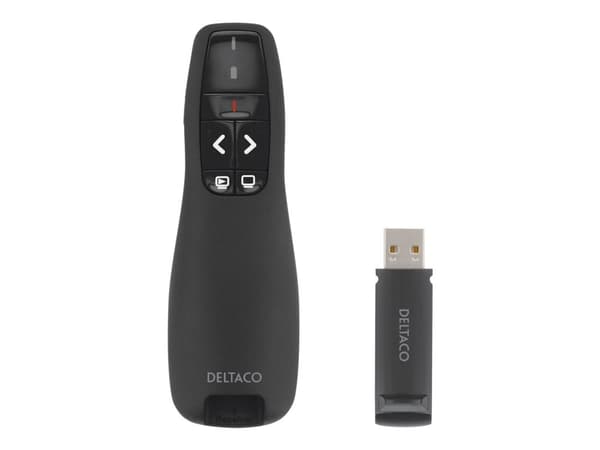 DELTACO WP-001 - Presentasjonsfjernstyring - RF - svart