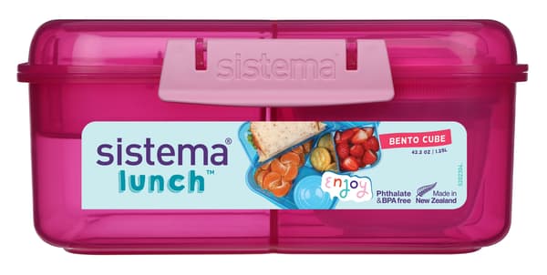 Sistema 1,25L Bento Cube Lunch Rosa