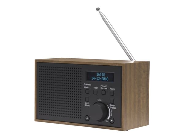DENVER DAB-46 - Bærbar DAB-radio - 2 watt - mørk grå