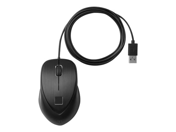 HP Fingerprint - Mus - laser - 3 knapper - kablet - USB