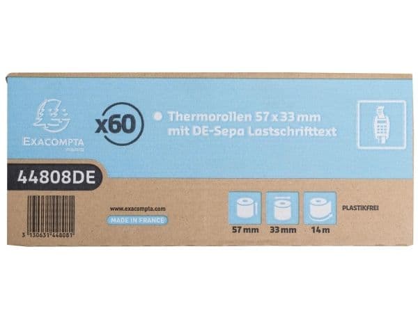 Exacompta 44808DE, 48 g/m ^, Vit, 3,3 cm, papper, 57 mm, 14 m