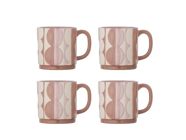 BLOOMINGVILLE sol-lanterne, Rosa, steingods