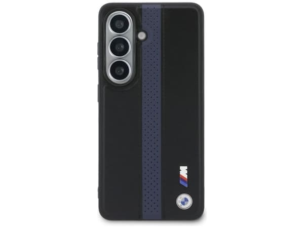 BMW perforert stripe-logo MagSafe-deksel for Samsung Galaxy S26 - Blå