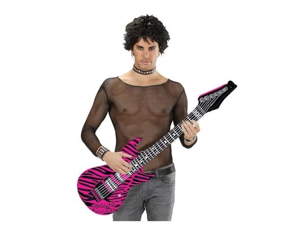 Oppustelig guitar pink zebra