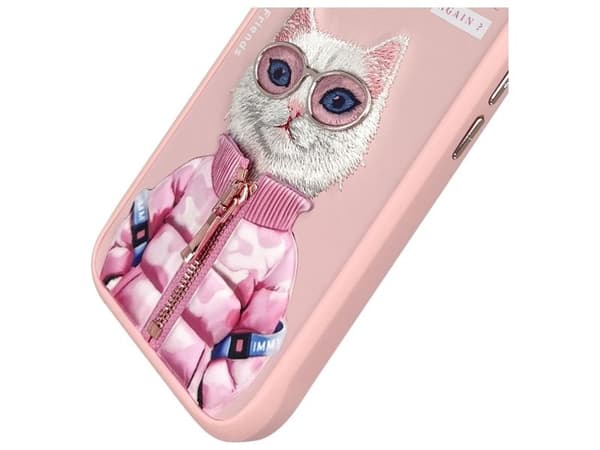 Nimmy Cool&Cute 2.0 kattedeksel til iPhone 16 - rosa