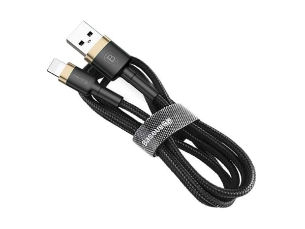 Baseus Cafule, 1 m, Lightning, USB A, Hanstik, Hanstik, Sort, Guld