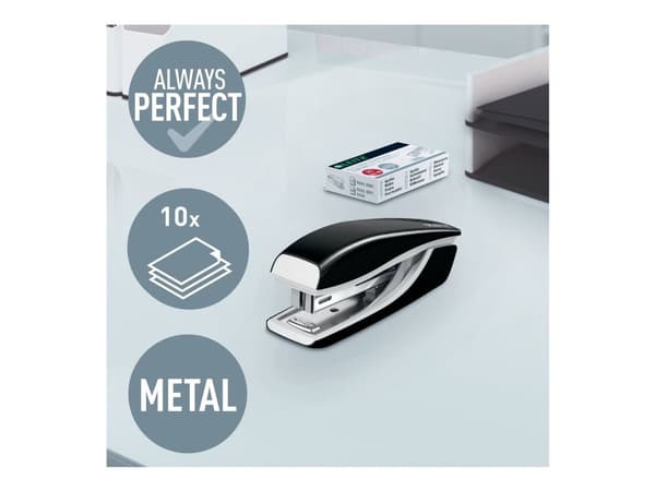 Hæftemaskine Leitz Mini WOW t/10 ark sort