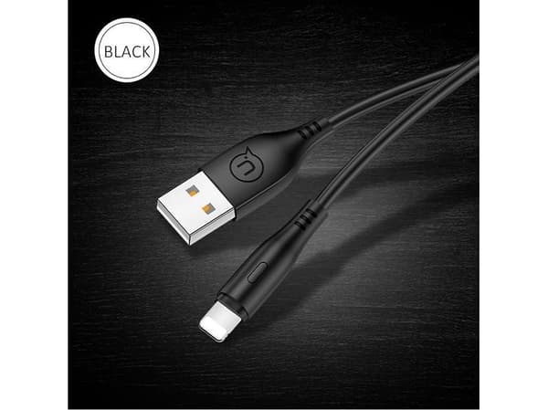 Usams USB-A - Lightning USB-kaapeli 1 m musta (SJ266USB01)