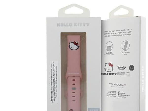 Hello Kitty silikon Kitty-hodebånd universal 22 mm - rosa