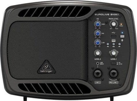 Behringer B105D, Full range, Kabel & Trådlös, 50 W, Svart